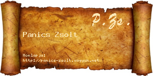 Panics Zsolt névjegykártya